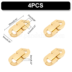 4Pcs 304 Stainless Steel Fold Over Clasps&nbsp;STAS-UN0055-31