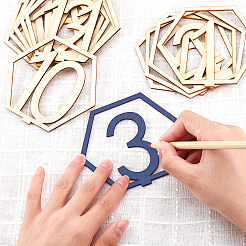 Wood Table Numbers Cards&nbsp;AJEW-PH0016-59