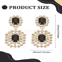 Alloy Rhinestone Dangle Stud Earrings for Women&nbsp;EJEW-LP0001-74