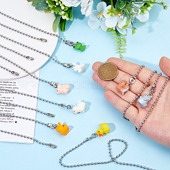 8Pcs 8 Styles Animal Theme Resin Charms Ceiling Fan Pull Chain Extenders&nbsp;AJEW-DC00004