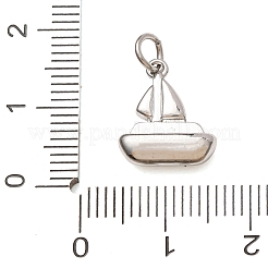 304 Stainless Steel Micro Pave Clear Cubic Zirconia Charms&nbsp;CU-CBAB6EC-20P