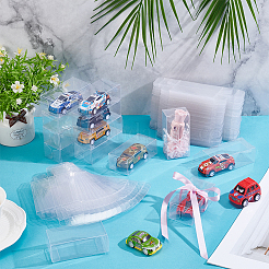 200Pcs Folding Transparent PVC Candy Treat Gift Boxes&nbsp;CON-WA0001-02