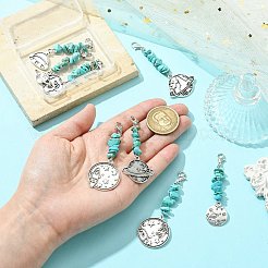 8Pcs Alloy Pendant Decorations&nbsp;HJEW-CJ00075