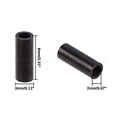304ステンレスチューブビーズ  ミックスカラー  8x3mm  穴：2mm  4色  10個/カラー  40個/箱&nbsp;STAS-CA0001-12