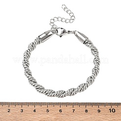 6MM 304 Stainless Steel Round Rope Chain Bracelets&nbsp;SA-CBA2696-25P
