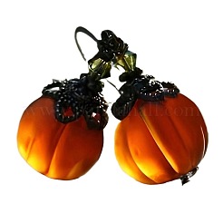Brass Resin Dangle Earrings&nbsp;FS-WGC876E-01