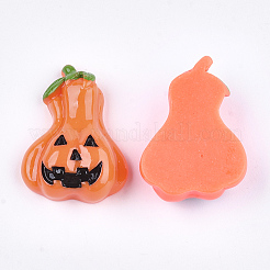 樹脂カボション  ハロウィンのカボチャのハロウィンのカボチャのちょうちん  サンゴ  29x21.5x9mm&nbsp;X-CRES-Q198-206