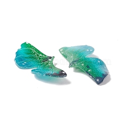 熱収縮プラスチックペンダント  蝶  ミディアムアクアマリン  16x30.5x3mm  穴：1mm&nbsp;FIND-E028-01A