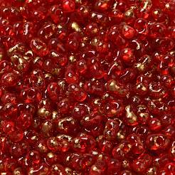 塗装ガラスシードビーズスプレー  ピーナッツ  レッド  4~5x2~2.5x2~2.5mm  穴：0.8~0.9mm  約8500個/ポンド&nbsp;SEED-F005-06A-02