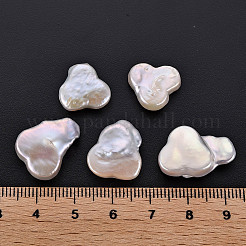 ナチュラルケシパールビーズ  養殖淡水パール  穴なし/ドリルなし  ナゲット  貝殻色  13~21x13~17x4~7mm&nbsp;PEAR-N020-P08