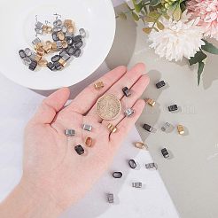 304ステンレススチールスライドチャーム  長方形  ミックスカラー  5x10x6mm  穴：8x4mm  3色  20個/カラー  60個/箱&nbsp;STAS-UN0003-56