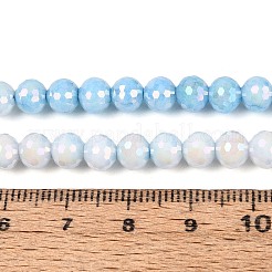 Anti-Tarnish Electroplate Glass Beads Strands&nbsp;GLAA-N056-6mm-10