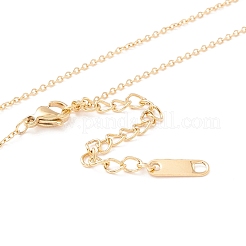304ステンレスネックレス  ラウンド＆タッセルペンダント付き  女性のための  ゴールドカラー  41.2cm&nbsp;NJEW-M189-06G