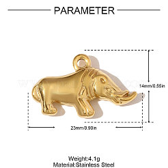 304 Stainless Steel Pendants&nbsp;STAS-OY006-22G