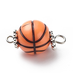 Acrylic Basketball Connector Charms&nbsp;PALLOY-JF01869-01