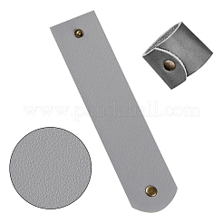 長方形puレザーナプキンバックル  合金パーツ  レストランの日用品用  グレー  156x35x1.5mm&nbsp;AJEW-WH0129-94B