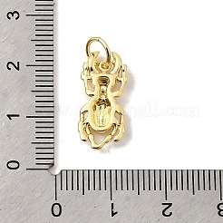 真鍮チャーム  長持ちメッキ  鉛フリー＆カドミウムフリー  ラックめっき  丸カン付き  18KGP本金メッキ  昆虫  19x9x3mm  穴：4.5mm&nbsp;KK-I364-05G-03
