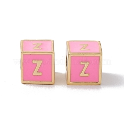 Rack Plating Brass Enamel Beads&nbsp;KK-B060-04G-05Z