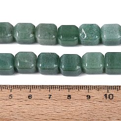 天然石グリーンアベンチュリンビーズ連売り  直方体の  10~12x9~10x9~10mm  穴：0.6~0.9mm  約32~36個/連  14.37~16.34（36.5~41.5センチメートル）&nbsp;G-Q608-10H