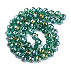 Electroplate Transparent Glass Beads Strands&nbsp;EGLA-N002-34B-G05