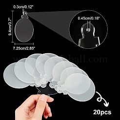 透明アクリルディスクペンダント  アクリルブランク  フラットラウンド  透明  94x72.5x3mm  穴：4.5mm&nbsp;TACR-NB0001-07B