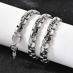 男性用ステンレススチールベネチアンチェーンネックレス201個  ステンレス鋼色  17.72インチ（45cm）  6mm&nbsp;STAS-V011-01B-P-1