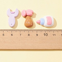 32Pcs 8 Styles Tool Theme Opaque Resin Cabochons&nbsp;CRES-FS0001-04