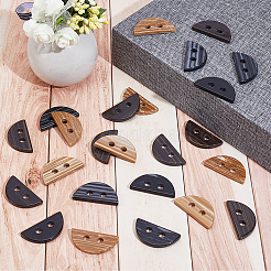 24Pcs 3 Colors Resin Buttons&nbsp;BUTT-GF0004-24