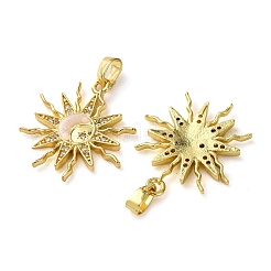 Brass Micro Pave Cubic Zirconia Pendants&nbsp;KK-F911-11G