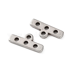 304ステンレスシャンデリア部品リンク  3ループ長方形  変色なし  ステンレス鋼色  6.5x15x1.5mm  穴：1.6mm&nbsp;STAS-Z201-01P-01