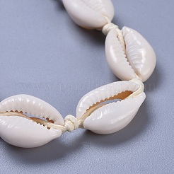 Adjustable Cowrie Shell Braided Bead Bracelets&nbsp;BJEW-JB04278