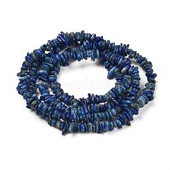天然石のラピスラズリビーズ連売り  チップ  4~10x4~6x2~4mm  穴：1mm  約320個/連  35.4インチ&nbsp;X-G-R192-13