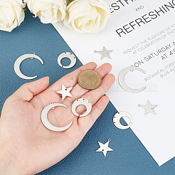 18Pcs 3 Style 201 Stainless Steel Links Connectors & Chandelier Components Links&nbsp;STAS-UN0021-57P