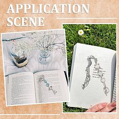 10Pcs 5 Styles Fox Swan Peacock Tibetan Style Alloy Bookmarks&nbsp;FIND-SC0009-01