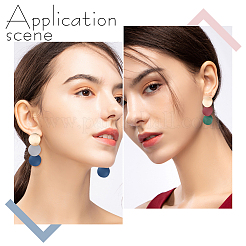 8 Pairs 8 Style Alloy Twist Flat Round & Donut Dangle Stud Earrings for Women&nbsp;EJEW-AN0001-74