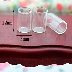 ミニガラスブランクカップ  ドールハウスアクセサリー用  小道具の装飾のふりをする  透明  7x12mm&nbsp;BOTT-PW0001-205