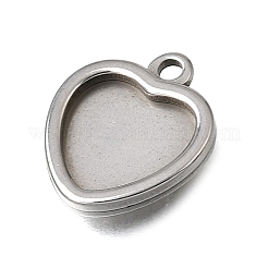 304 Stainless Steel Pendant Cabochon Settings&nbsp;STAS-F365-01A-P
