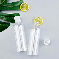 ペットプラスチックのプレスキャップ透明なボトル  詰め替え可能なボトル  透明  160x46mm&nbsp;MRMJ-BC0001-37
