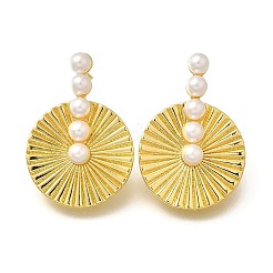 Brass Dangle Stud Earrings&nbsp;EJEW-F358-02G