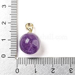 Natural Amethyst Sphere Pendants&nbsp;G-D094-06B