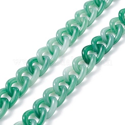アクリルカーブチェーン眼鏡チェーン  シリコン眼鏡ホルダー付き  眼鏡用ネックストラップ  ミックスカラー  27.56~27.95インチ（70~71cm）&nbsp;AJEW-EH00385