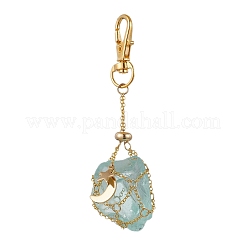 Moon Alloy Swivel Lobster Claw Clasps & Brass Cable Chains&nbsp;AJEW-JB01336-02