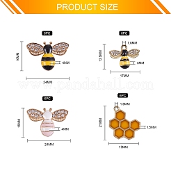 24Pcs 4 Style Alloy Enamel Pendants&nbsp;FIND-SZ0002-30