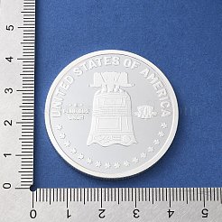 Rusting Silver Alloy Challenge Coin&nbsp;AJEW-XCP0002-71C