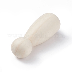 未完成の木製の子供のおもちゃ  DIYアクセサリー  傀儡  ナバホホワイト  2.45x6.5cm&nbsp;WOOD-XCP0001-48