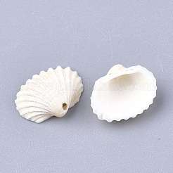 スパイラルシェルペンダント  シェル  乳白色  21~29.5x17.5~24x6~10.5mm  穴：1.2mm&nbsp;LS-X-SSHEL-S251-14