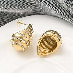 304 Stainless Steel Teardrop Stud Earrings&nbsp;EJEW-B108-06G