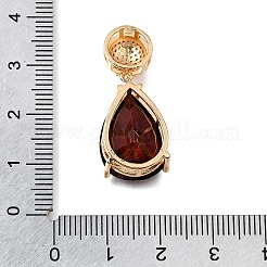 Brass Pave Cubic Zirconia Pendants&nbsp;KK-N290-33G-01