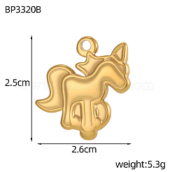 304 Stainless Steel Pendants&nbsp;STAS-OY006-09G