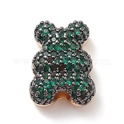 Brass Micro Pave Cubic Zirconia Beads&nbsp;ZIRC-C004-03G